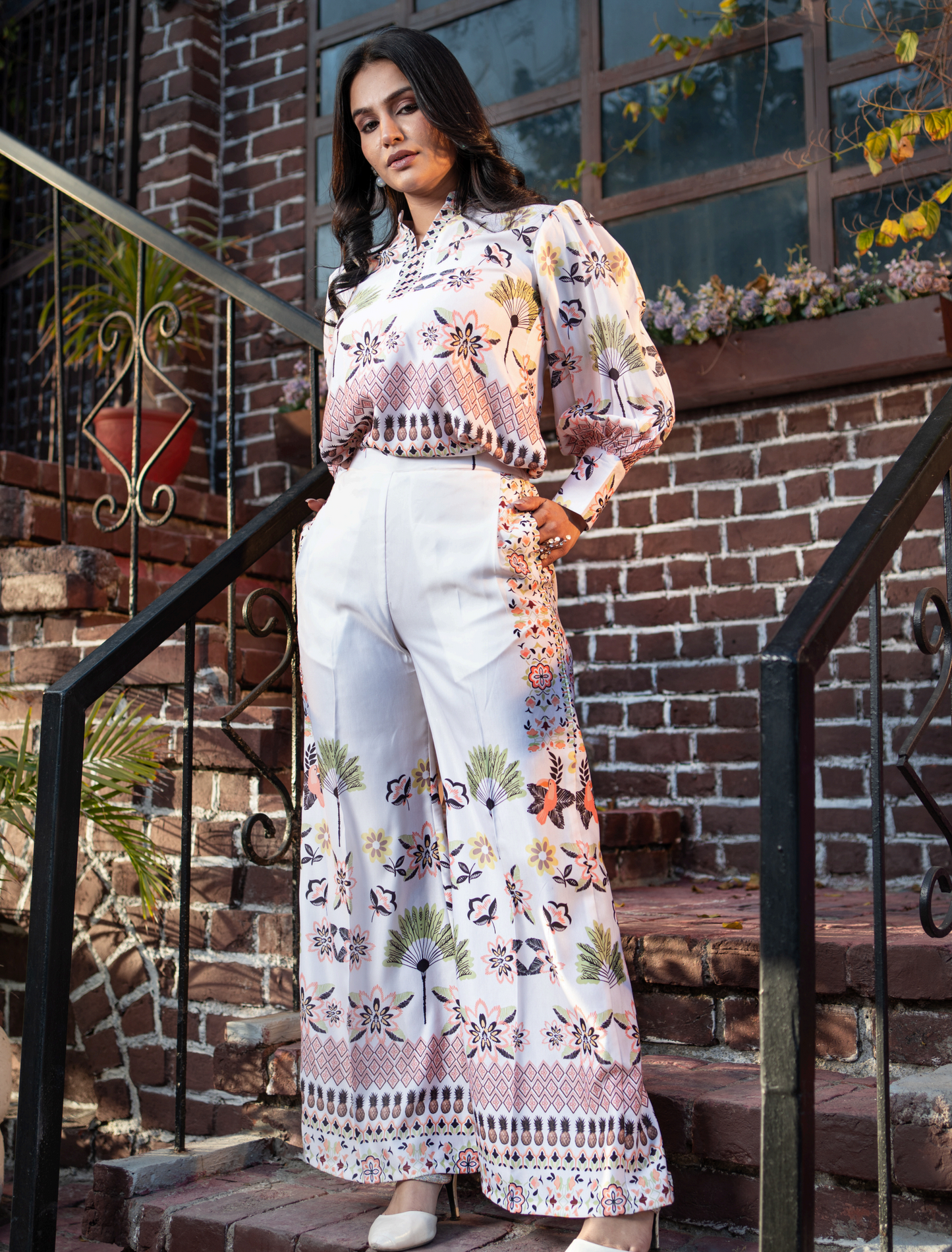 Cotton Crepe Floral Print Co-ord Set