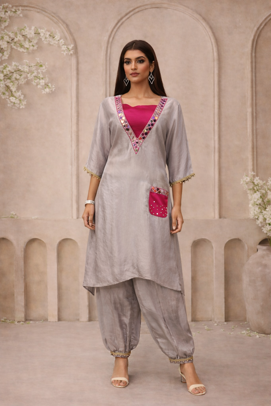 Elegant three-piece Indo-Western